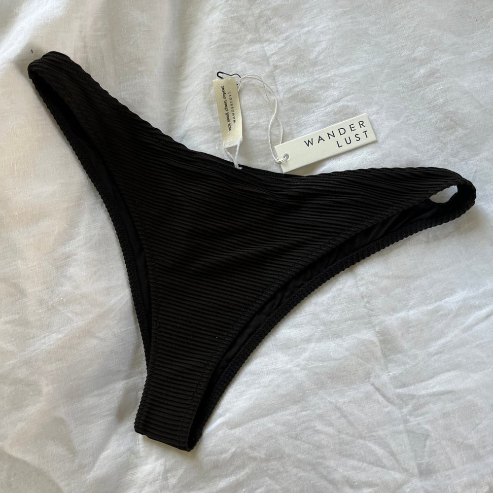 Wanderlust Black Bikini bottoms - Willow Bottom - Midnight